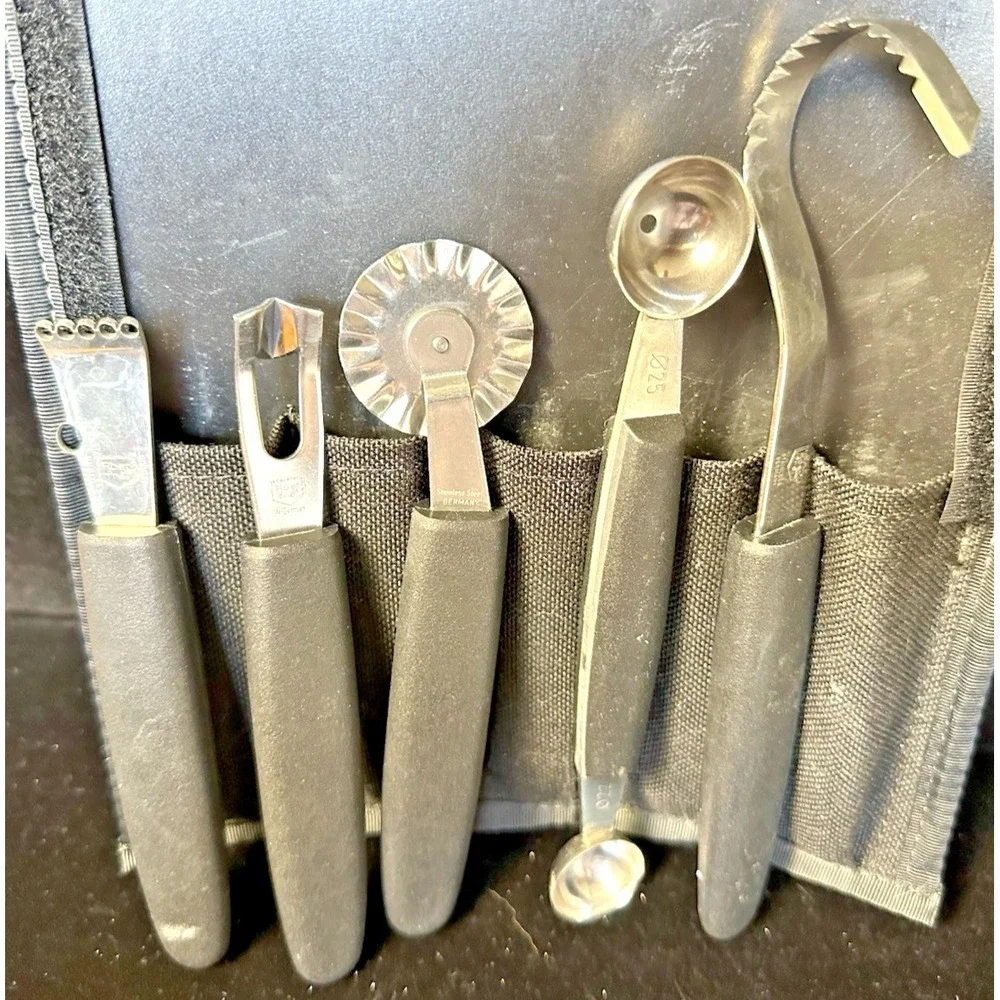 Black Diamond - 5 Piece Stainless Steel Tool Set w/case - W. Germany - Edelstahl